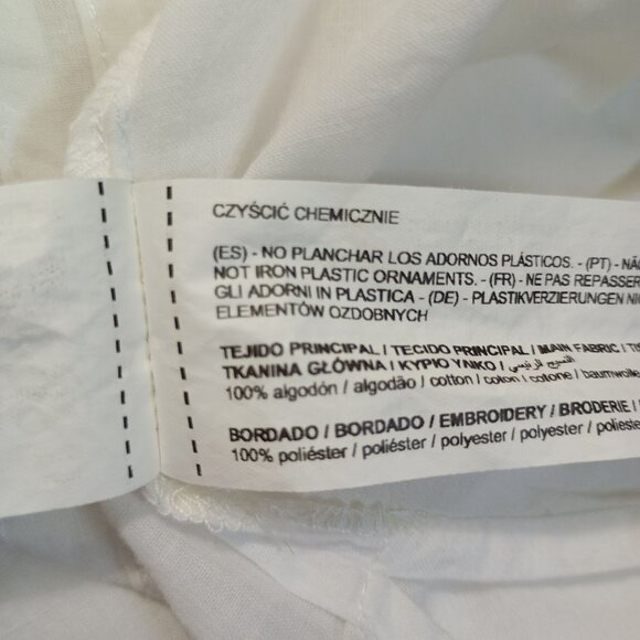 Sfera Blouse Casual Embroidered Boho Womens Tassel Tie Front & Buttoned Cuffs L - Picture 6 of 10